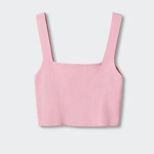Mango Pink Cropped Tank Top
